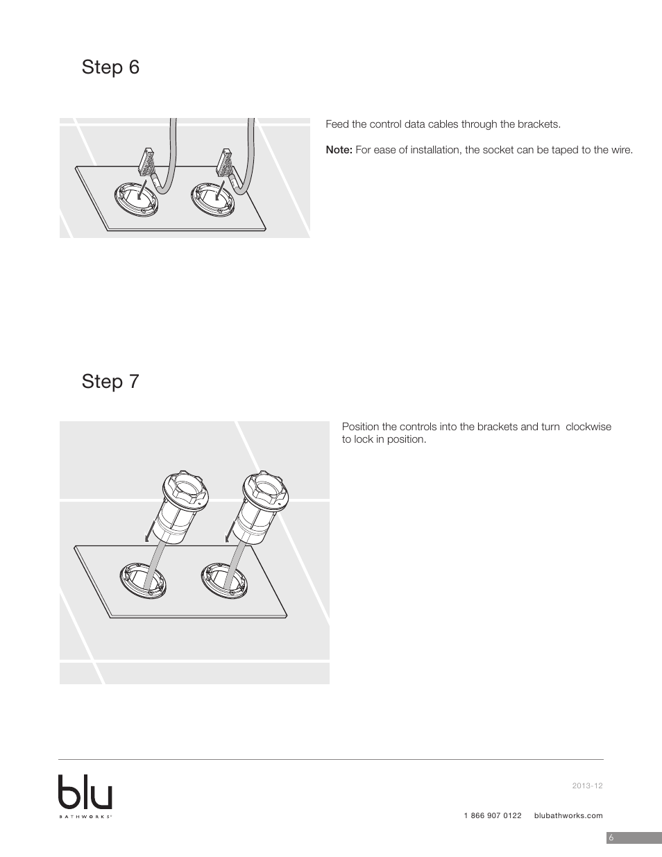 Step 6 step 7 | Blu Bathworks TEP431 User Manual | Page 7 / 19