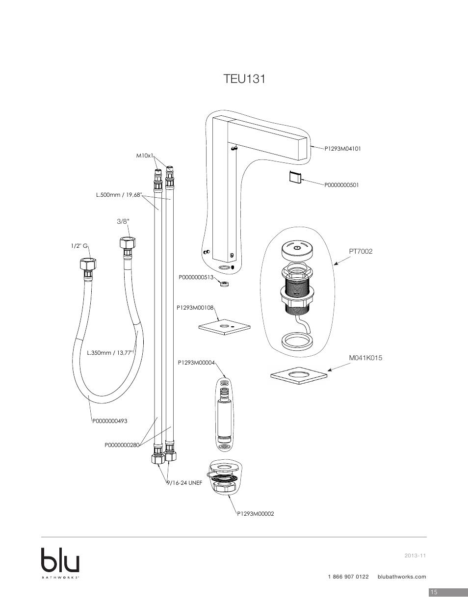 Teu131 | Blu Bathworks TEU131 User Manual | Page 15 / 17