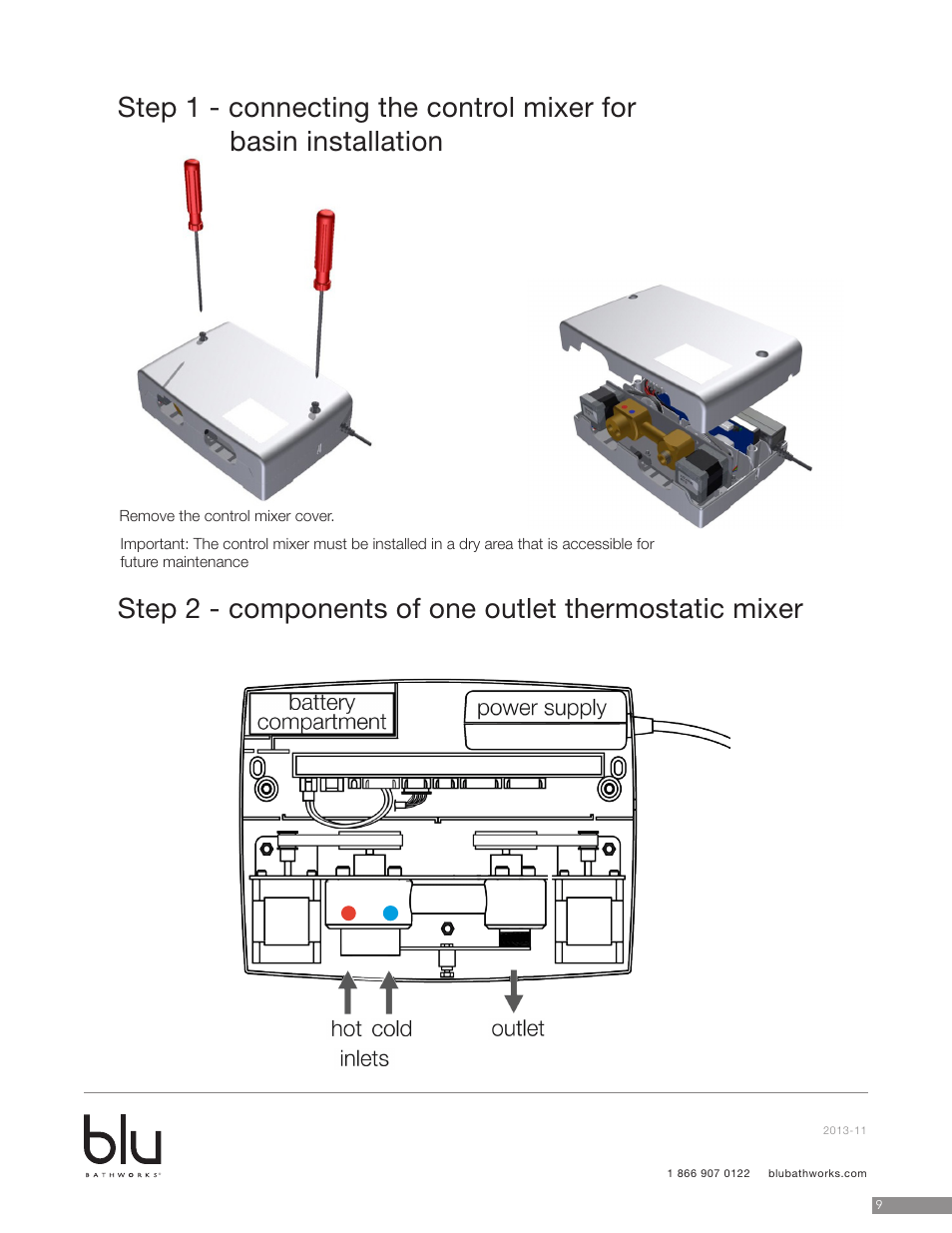 Blu Bathworks TEU131 User Manual | Page 9 / 17