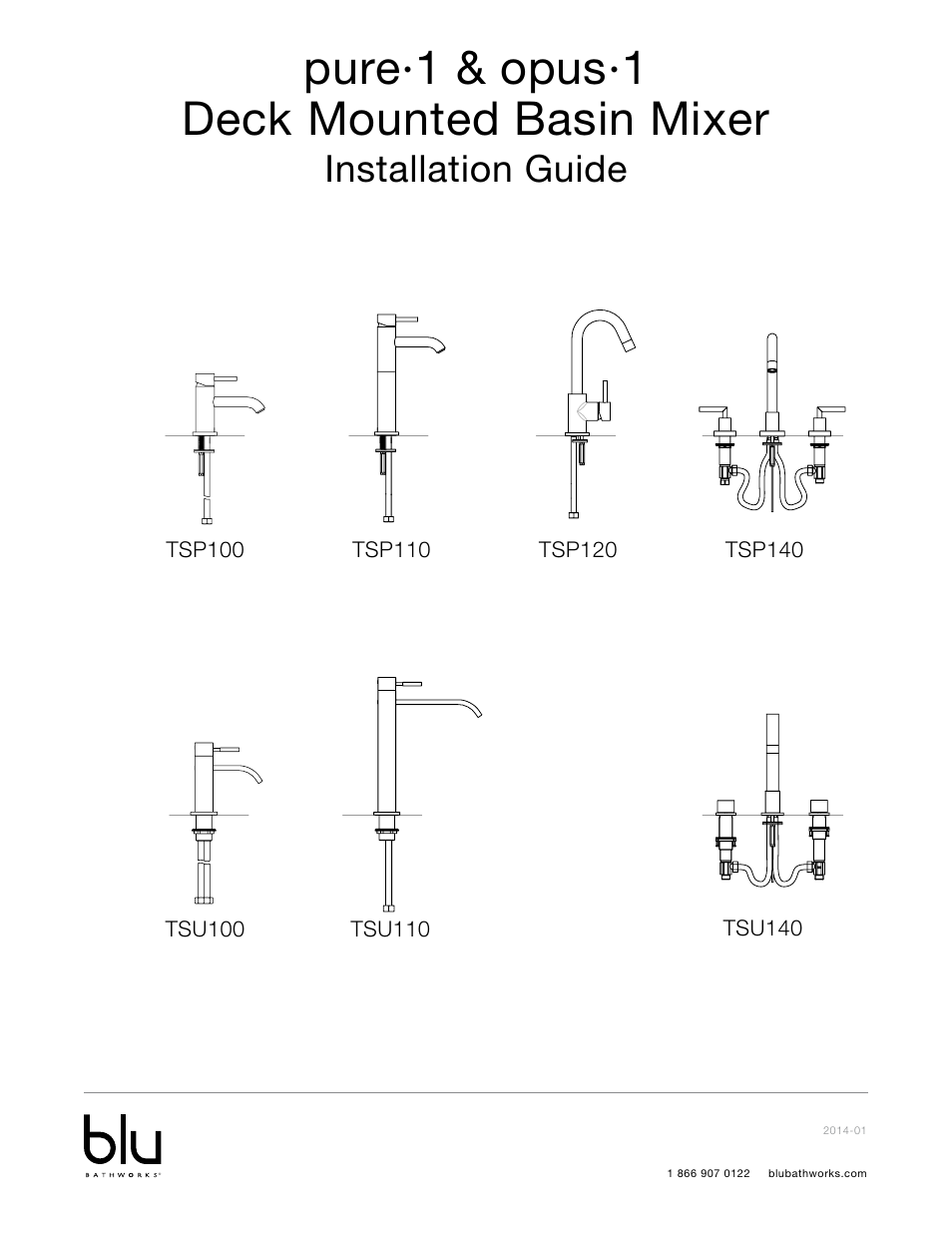 Blu Bathworks TSP100 User Manual | 13 pages