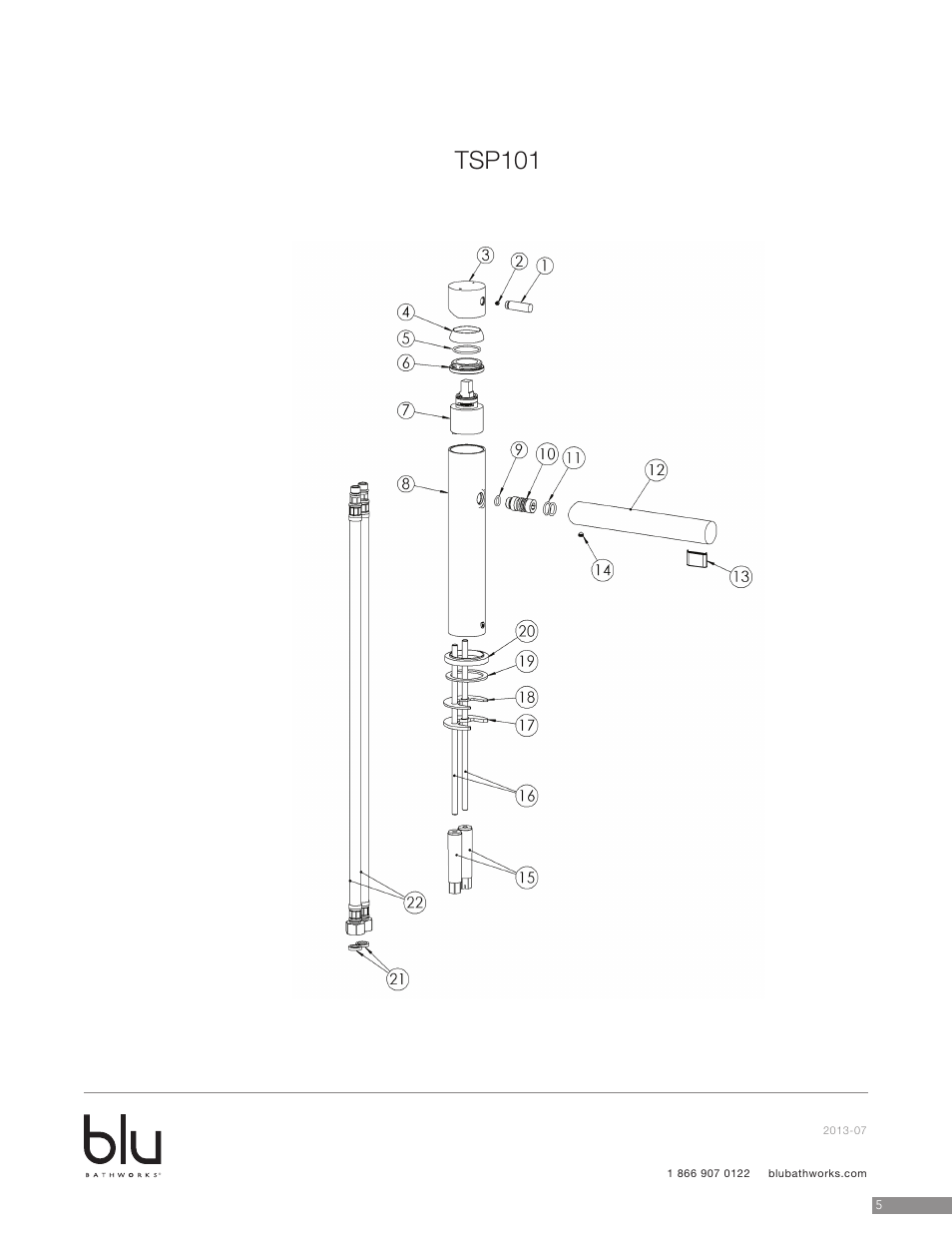 Tsp101 | Blu Bathworks TSP101 User Manual | Page 6 / 7