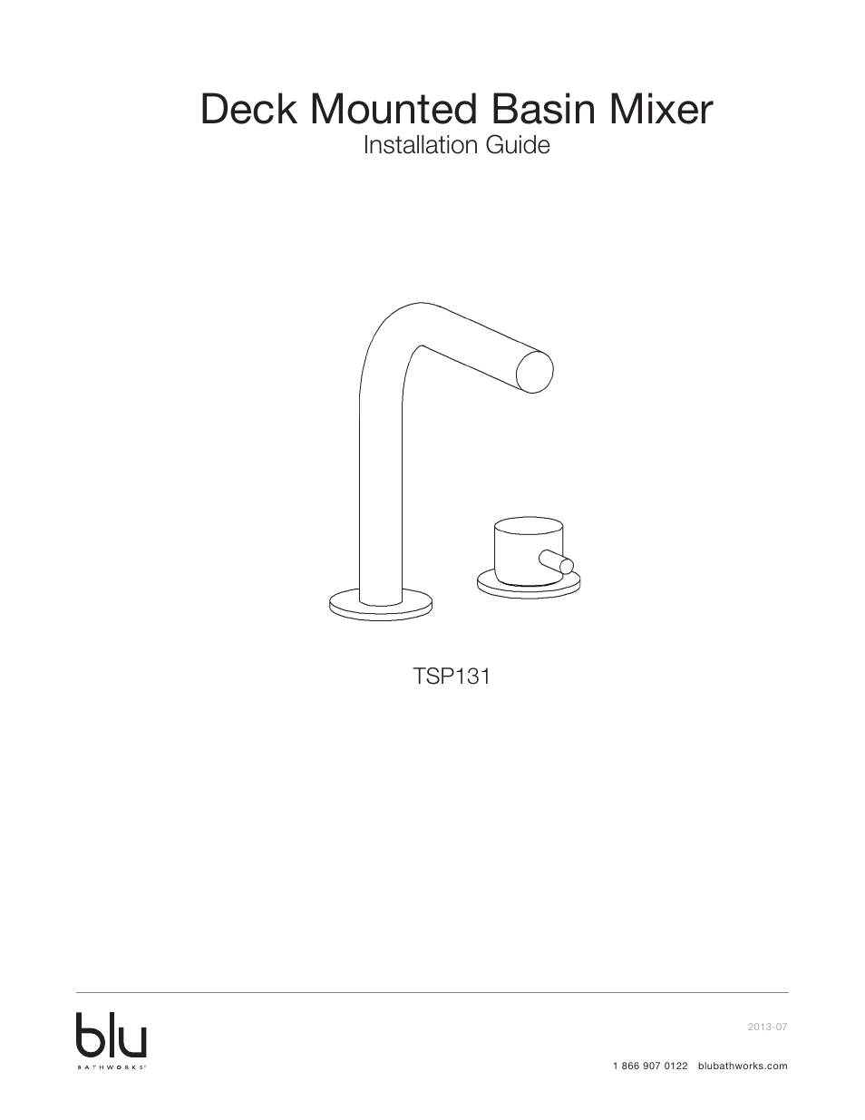 Blu Bathworks TSP131 User Manual | 10 pages