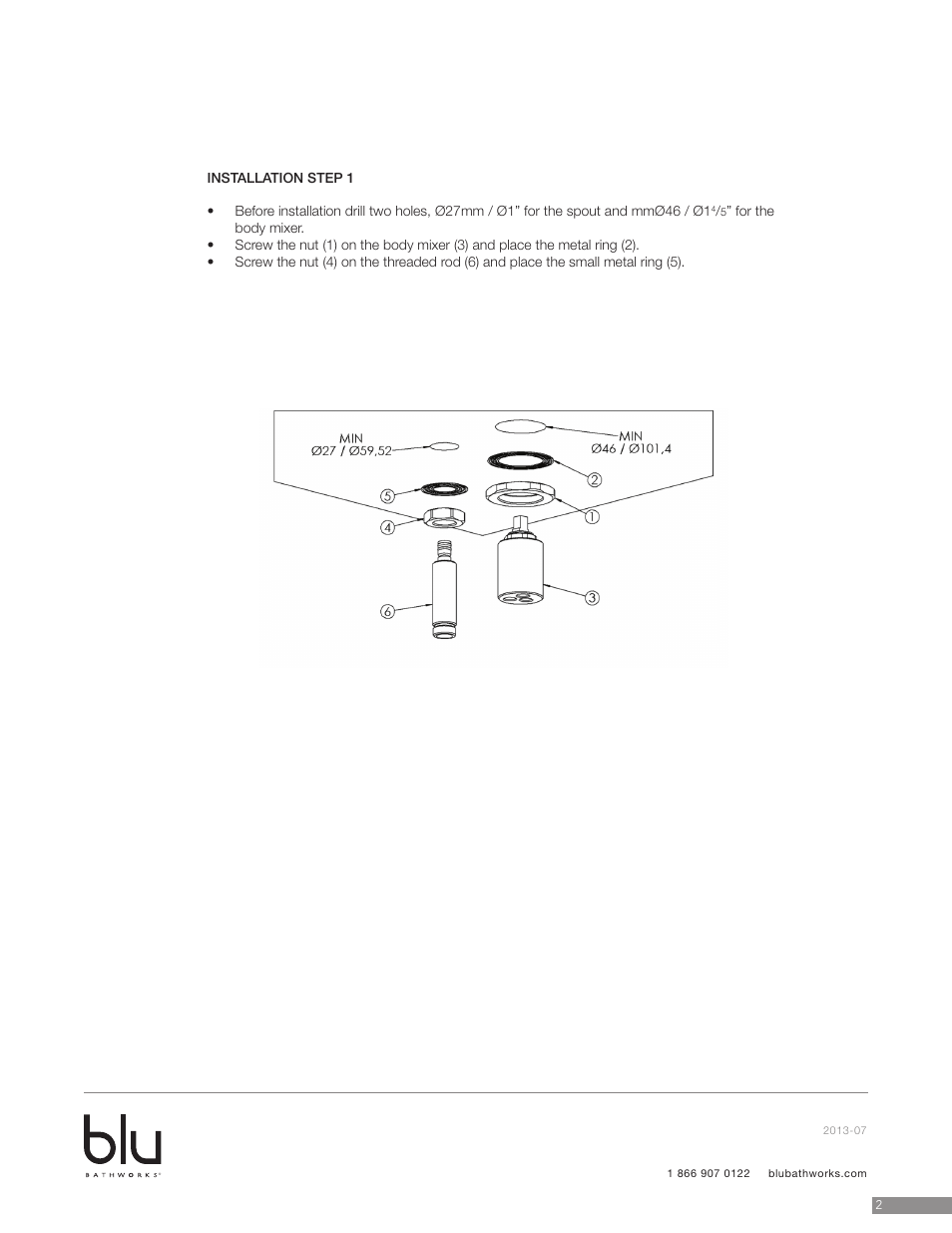 Blu Bathworks TSP131 User Manual | Page 3 / 10