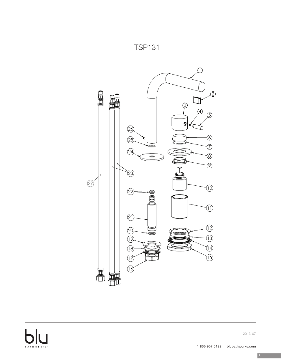 Tsp131 | Blu Bathworks TSP131 User Manual | Page 9 / 10