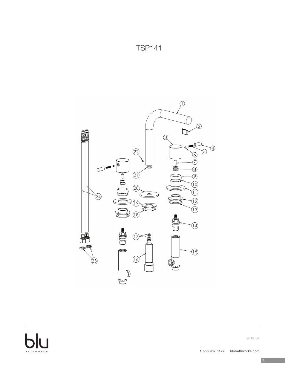 Tsp141 | Blu Bathworks TSP141 User Manual | Page 8 / 9
