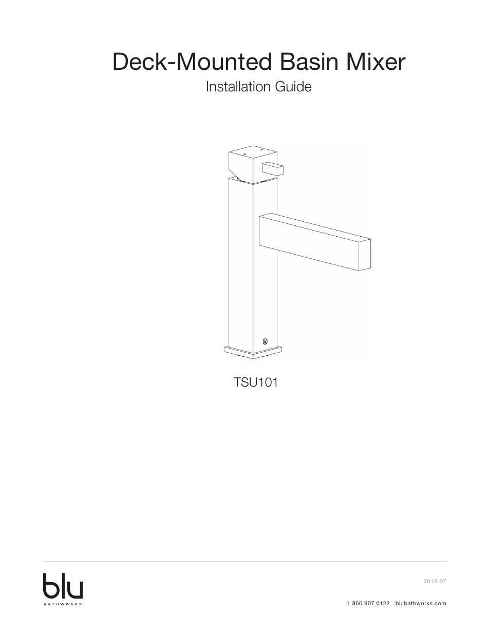 Blu Bathworks TSU101 User Manual | 7 pages