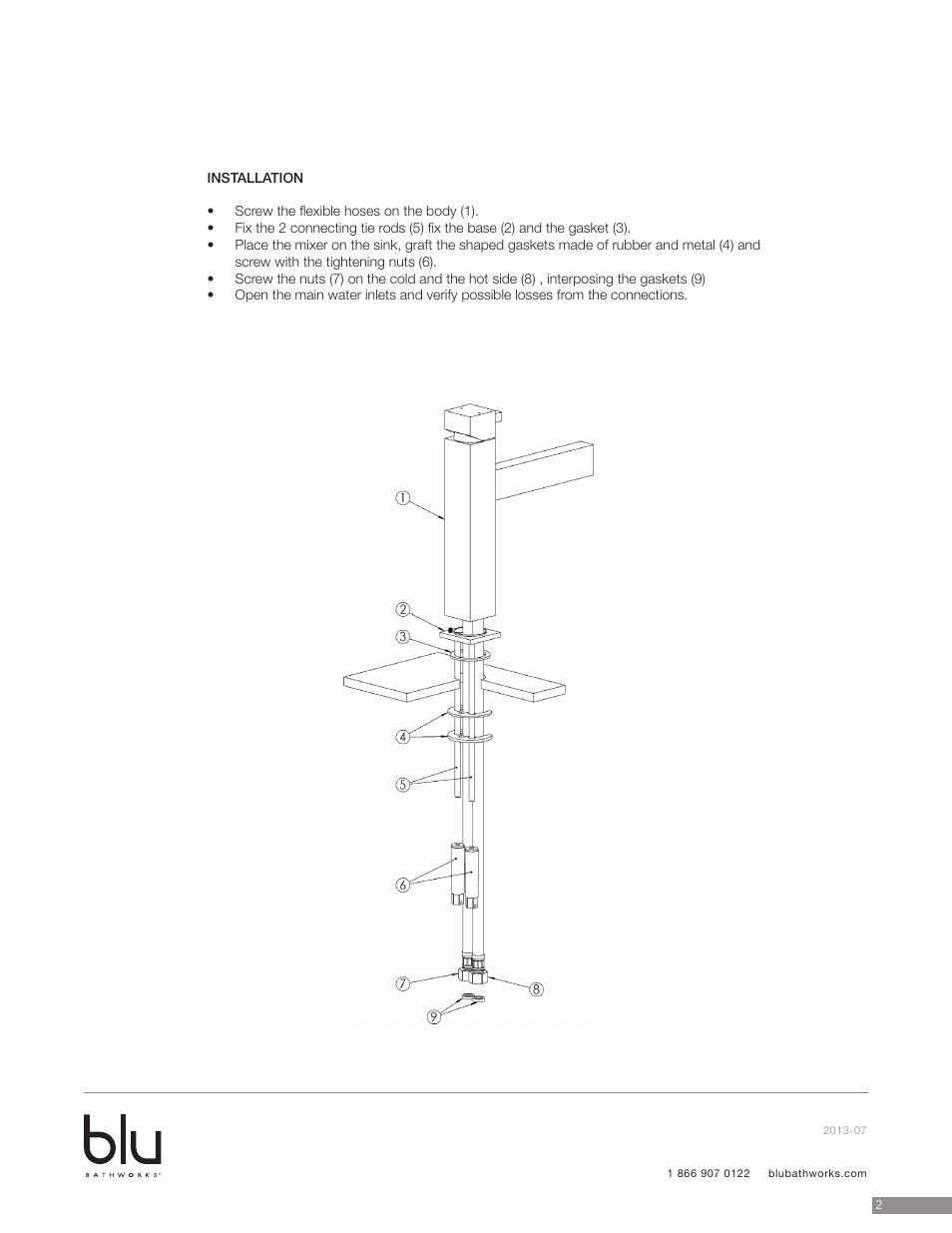Blu Bathworks TSU101 User Manual | Page 3 / 7