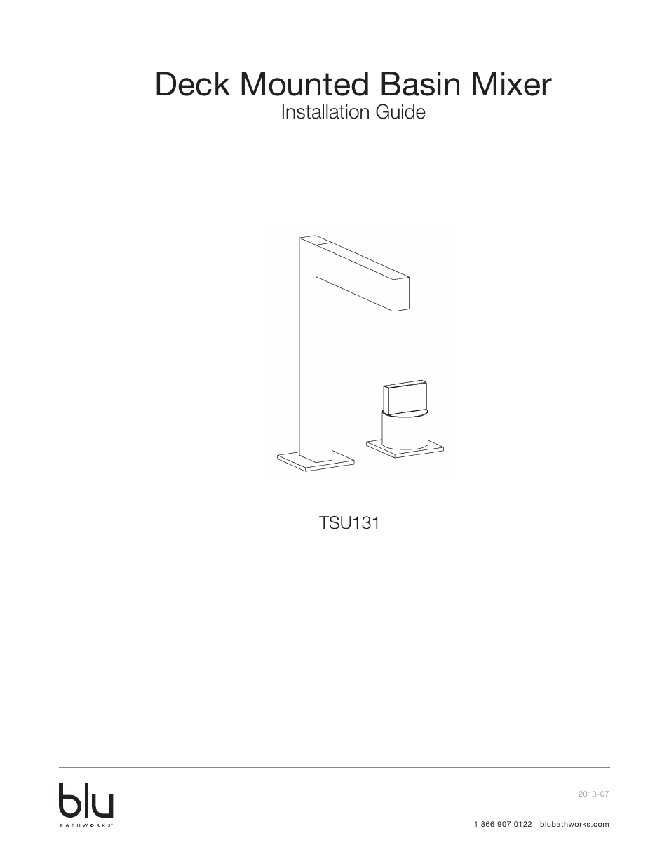 Blu Bathworks TSU131 User Manual | 10 pages