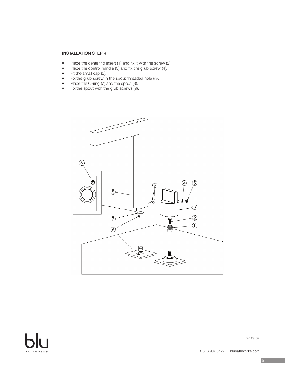 Blu Bathworks TSU131 User Manual | Page 6 / 10