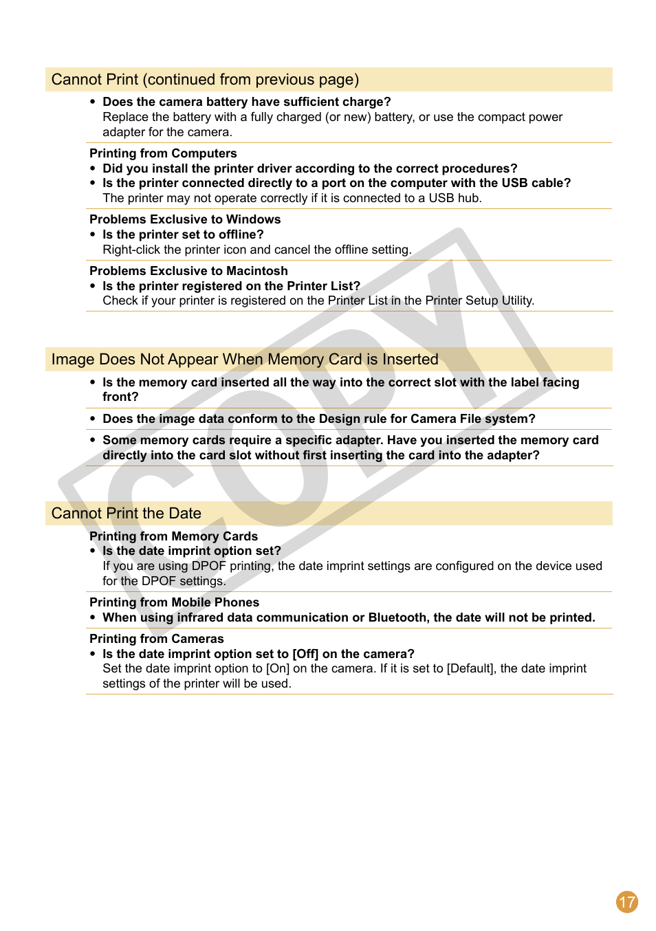 Co py | Canon SELPHY CDI-E370-010 User Manual | Page 17 / 32