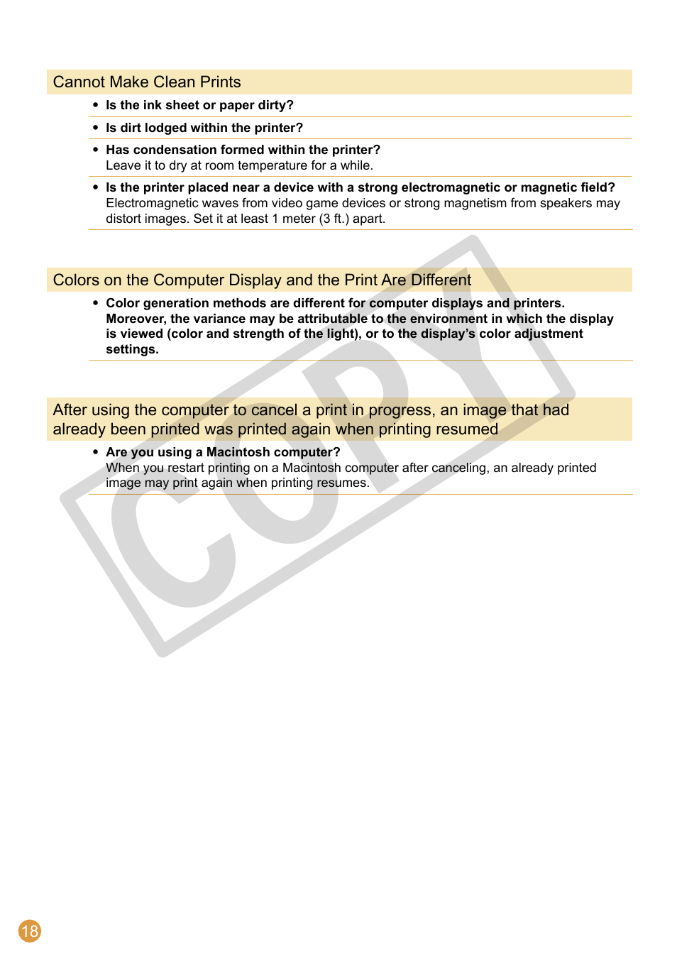 Co py | Canon SELPHY CDI-E370-010 User Manual | Page 18 / 32