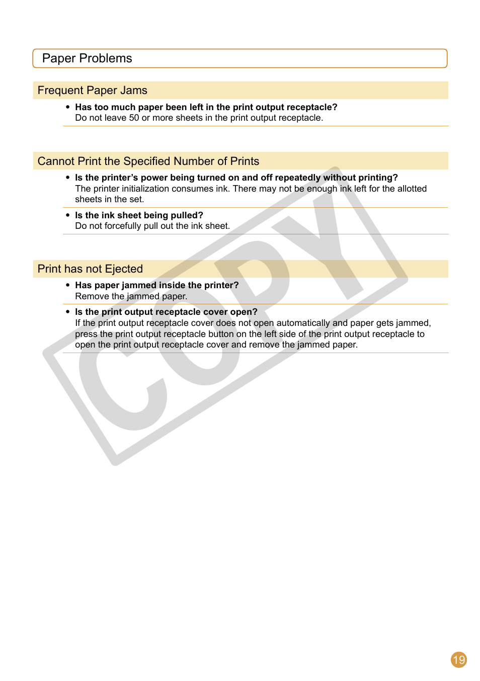 Co py | Canon SELPHY CDI-E370-010 User Manual | Page 19 / 32