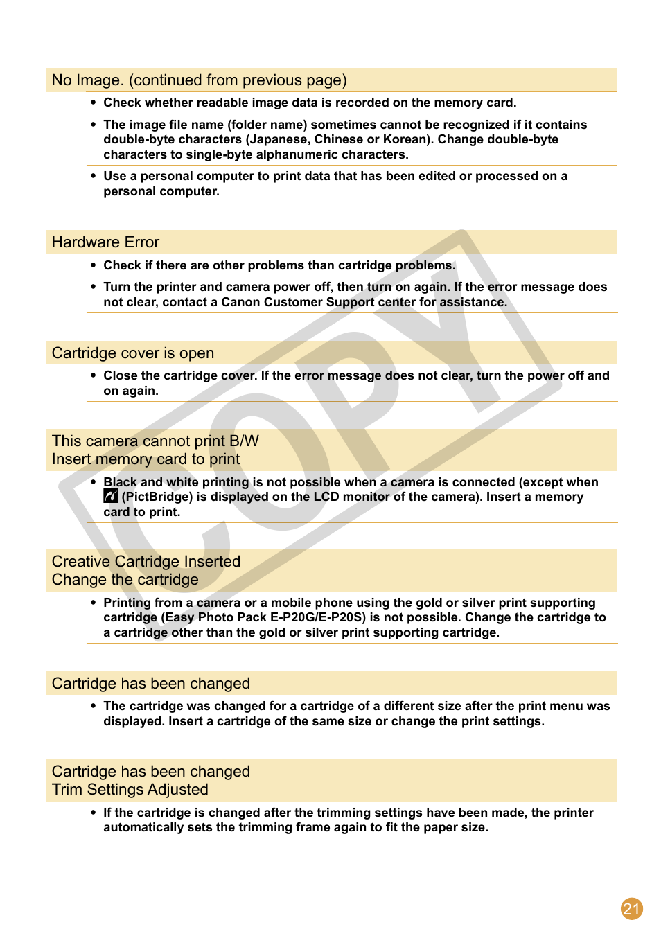 Co py | Canon SELPHY CDI-E370-010 User Manual | Page 21 / 32