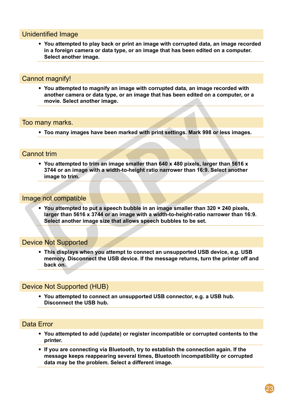 Co py | Canon SELPHY CDI-E370-010 User Manual | Page 23 / 32