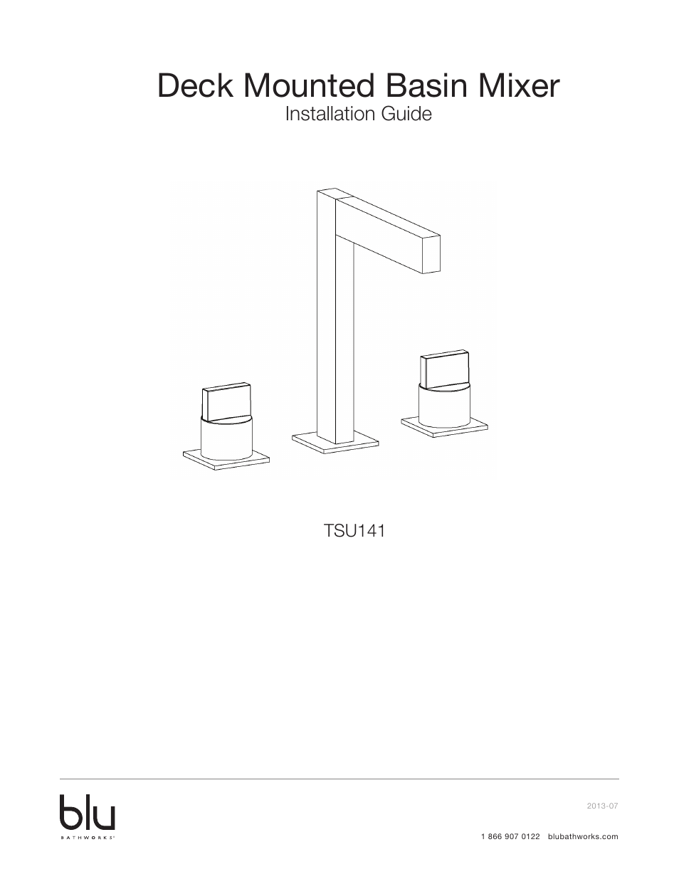 Blu Bathworks TSU141 User Manual | 9 pages