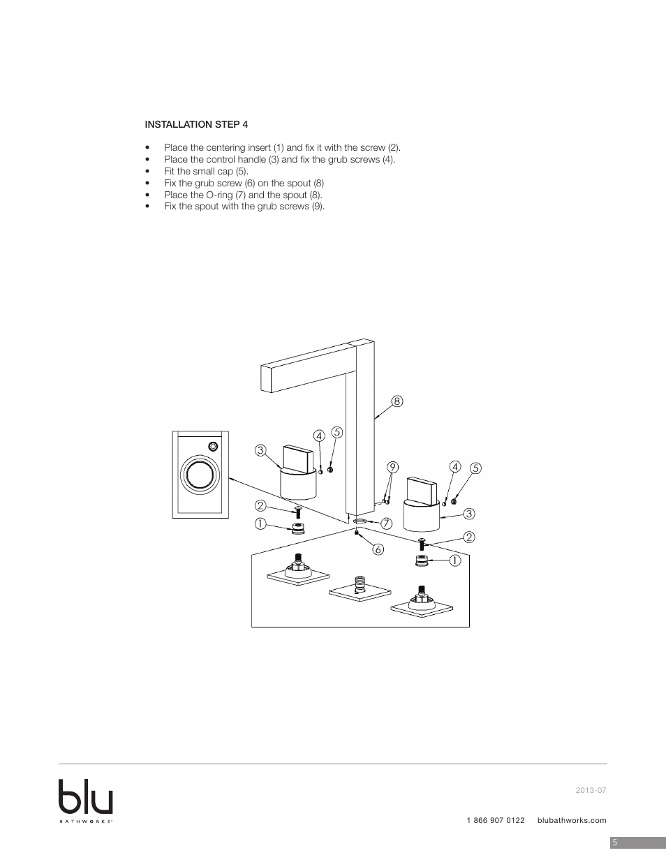 Blu Bathworks TSU141 User Manual | Page 6 / 9