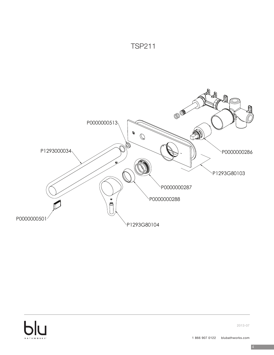 Tsp211 | Blu Bathworks TSP211 User Manual | Page 5 / 6