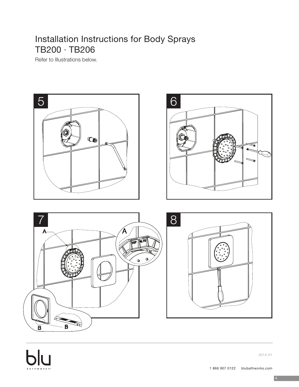 Blu Bathworks TB206 User Manual | Page 5 / 8