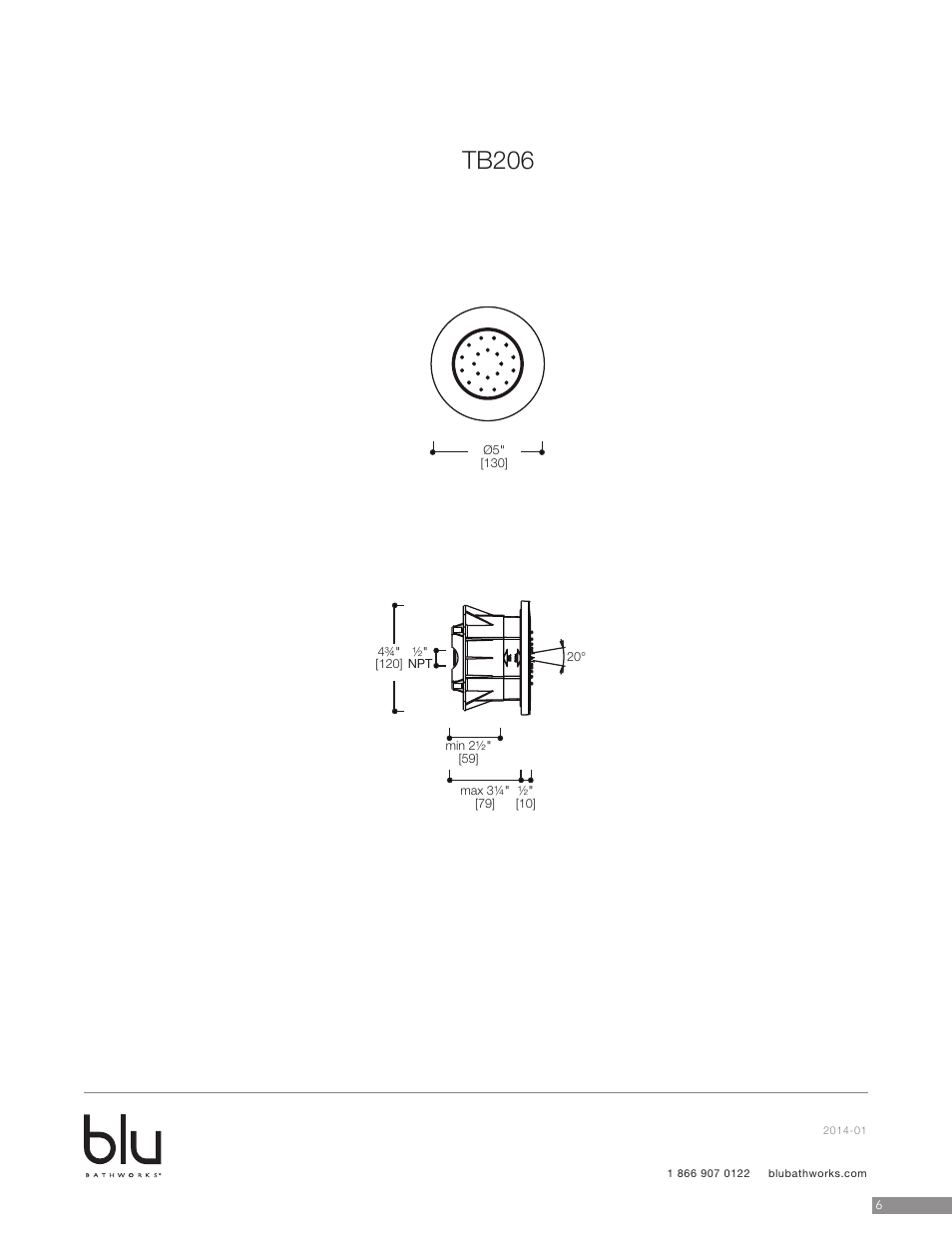 Tb206 | Blu Bathworks TB206 User Manual | Page 7 / 8