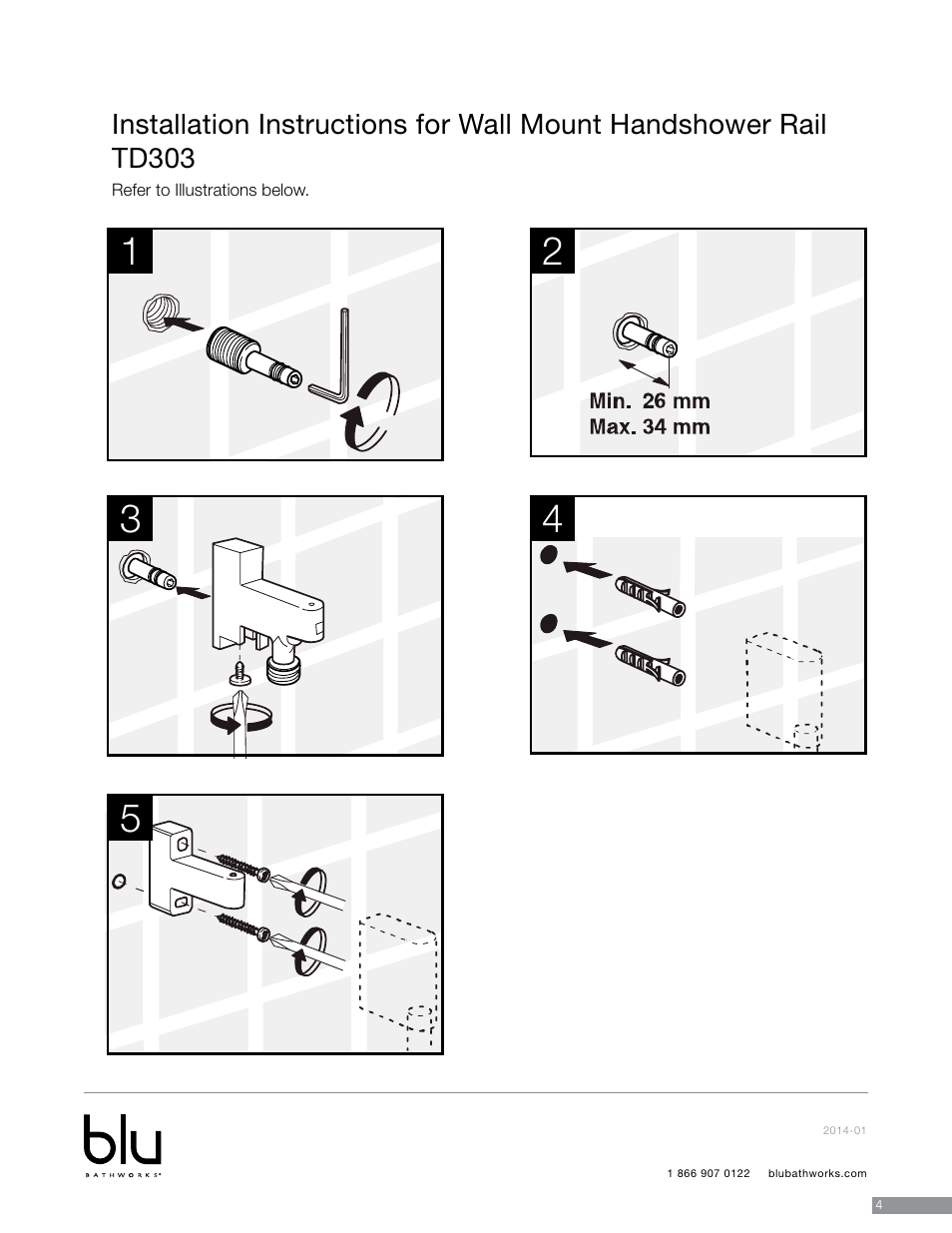 Blu Bathworks TD303 User Manual | Page 5 / 8