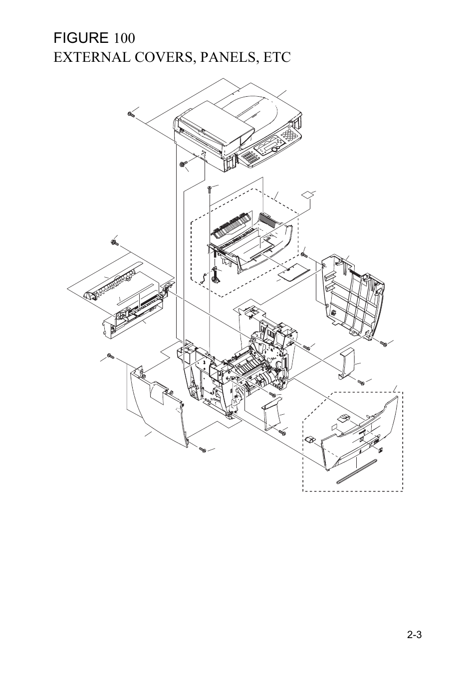 Figure 100, External covers, panels, etc -3, External covers, panels, etc -4 | Figure 100 external covers, panels, etc | Canon 5730 User Manual | Page 15 / 40