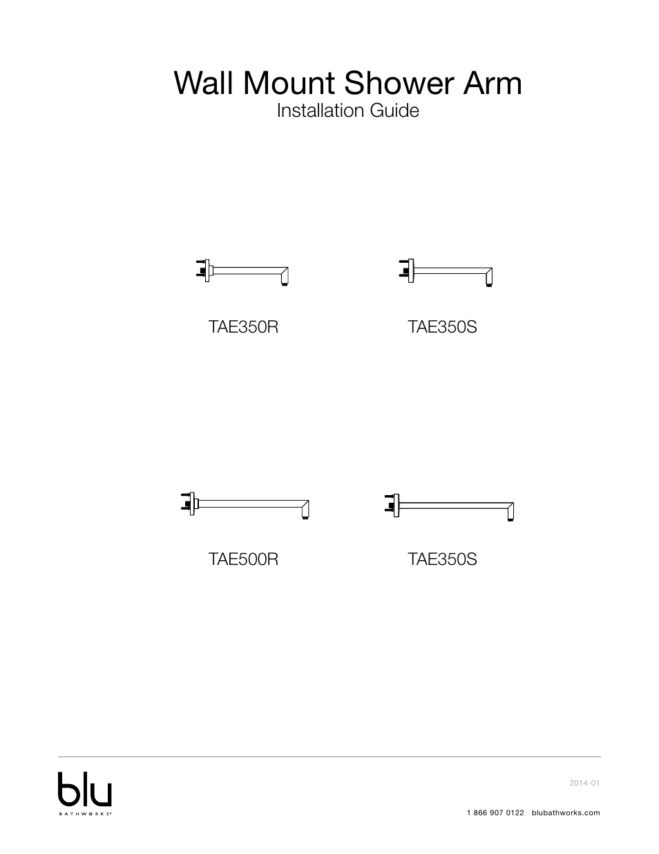 Blu Bathworks TAE350R User Manual | 6 pages