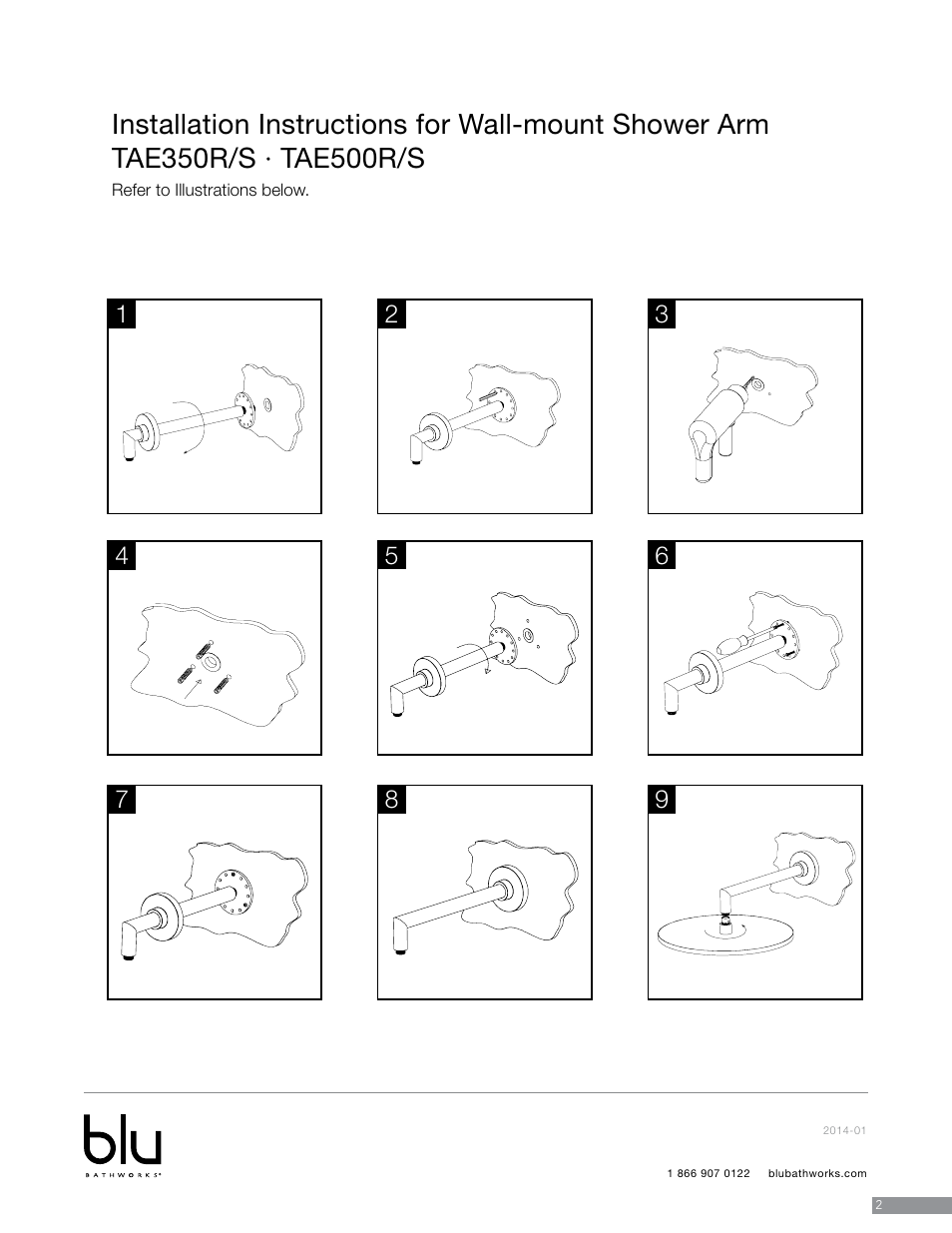 Blu Bathworks TAE350R User Manual | Page 3 / 6