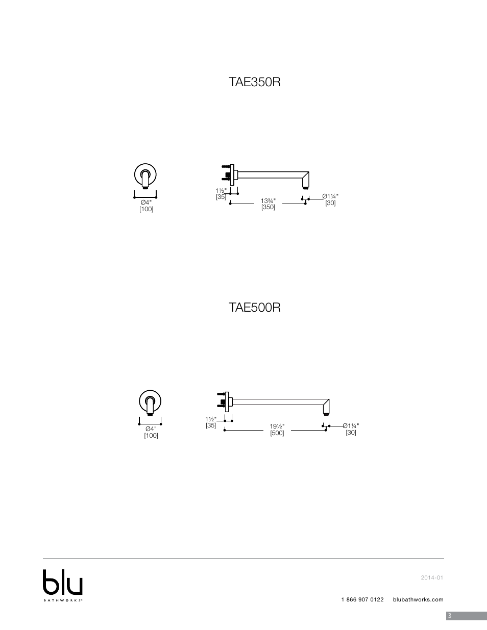 Blu Bathworks TAE350R User Manual | Page 4 / 6