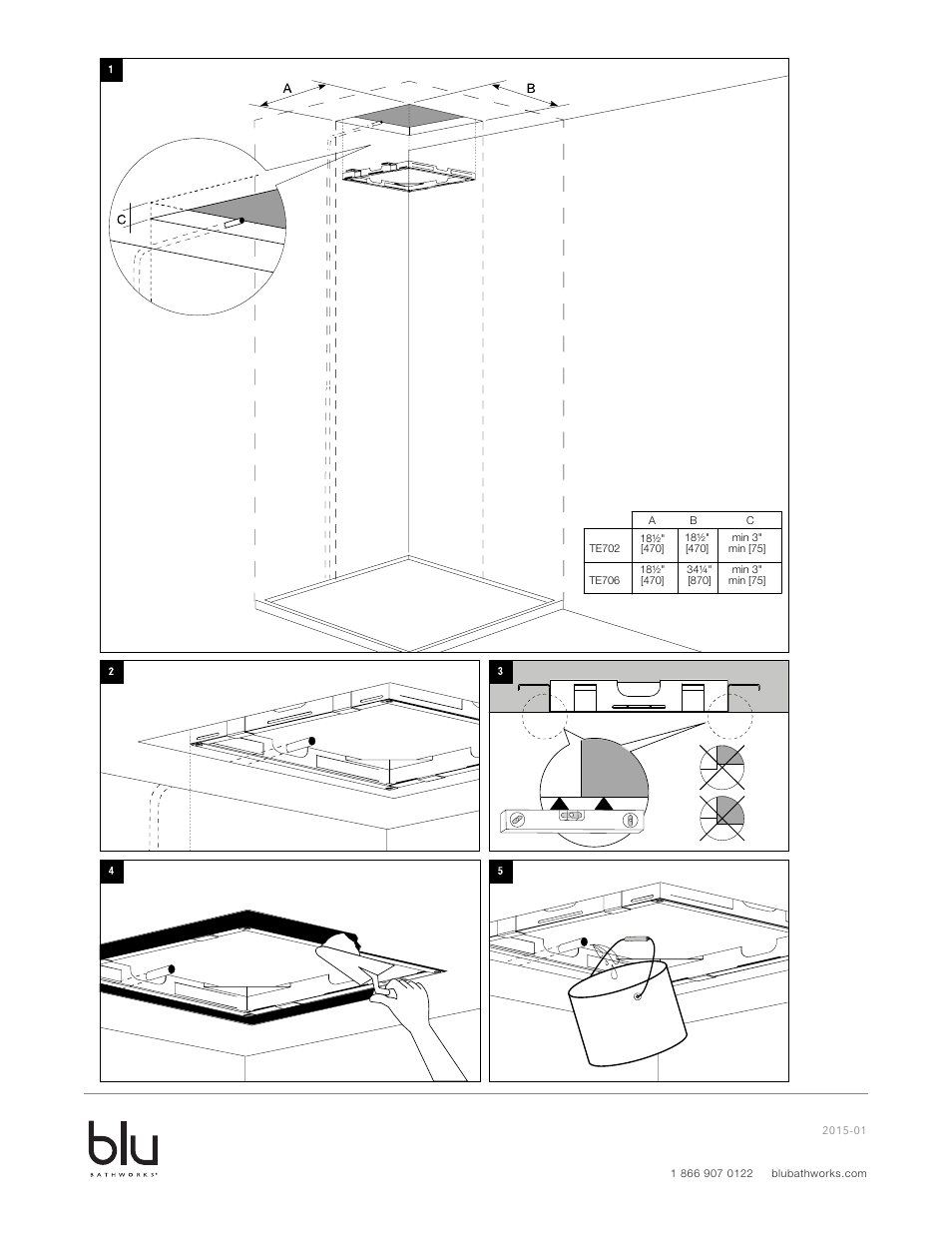 Blu Bathworks TE702 User Manual | Page 4 / 9