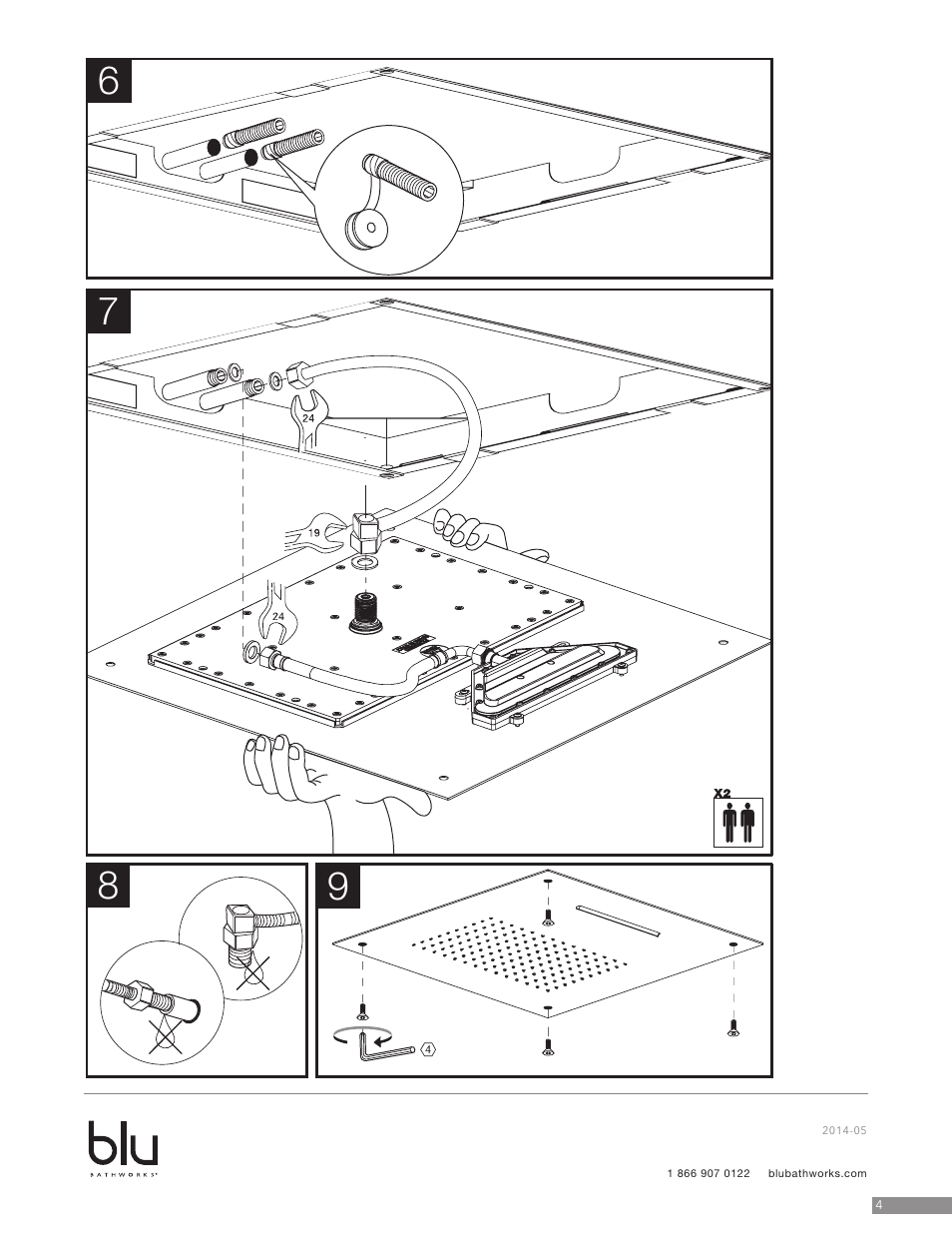 Blu Bathworks TE704 User Manual | Page 5 / 8