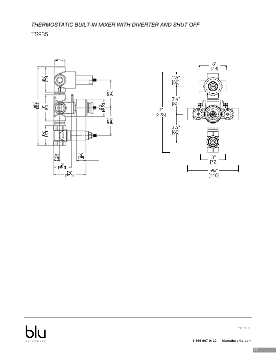 Ts935 | Blu Bathworks TSP922 User Manual | Page 23 / 28