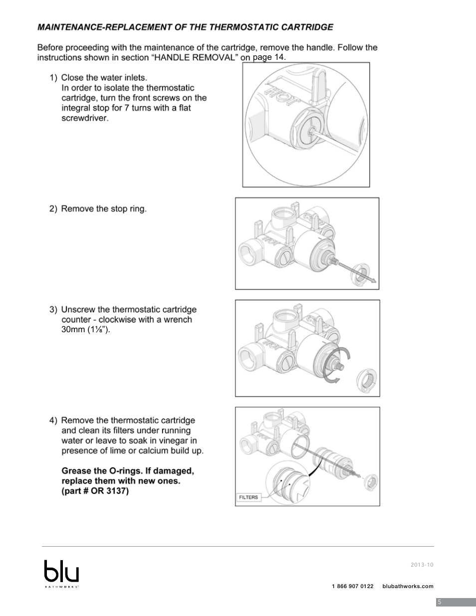 Blu Bathworks TSP922 User Manual | Page 6 / 28