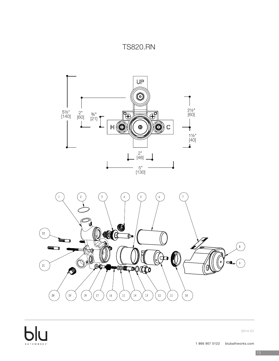 Ts820.rn | Blu Bathworks TSP811S User Manual | Page 14 / 15
