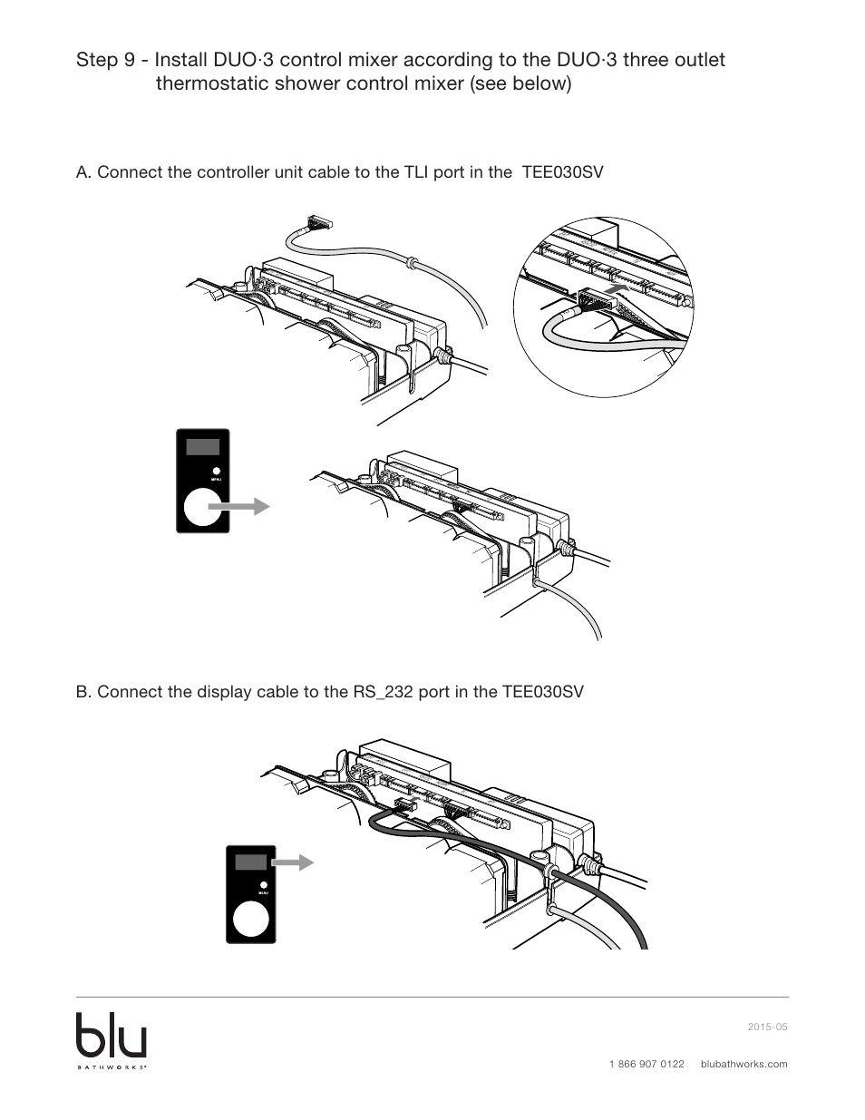 Connect tli to | Blu Bathworks TEE300 User Manual | Page 6 / 15