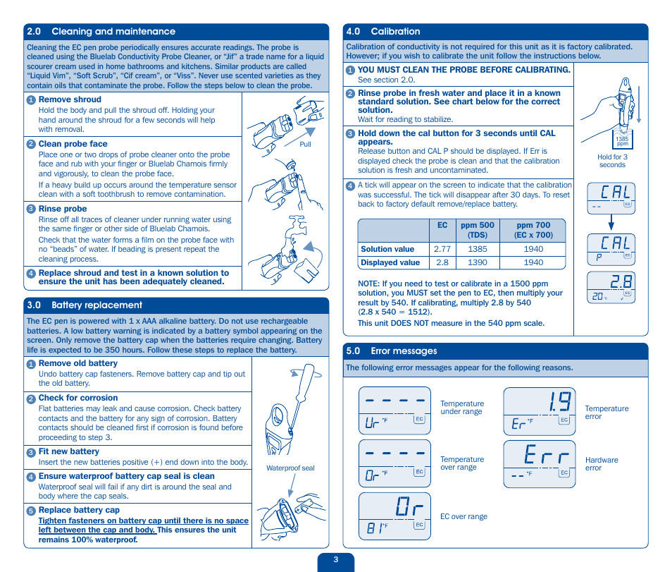 Bluelab EC Pen User Manual | Page 3 / 7