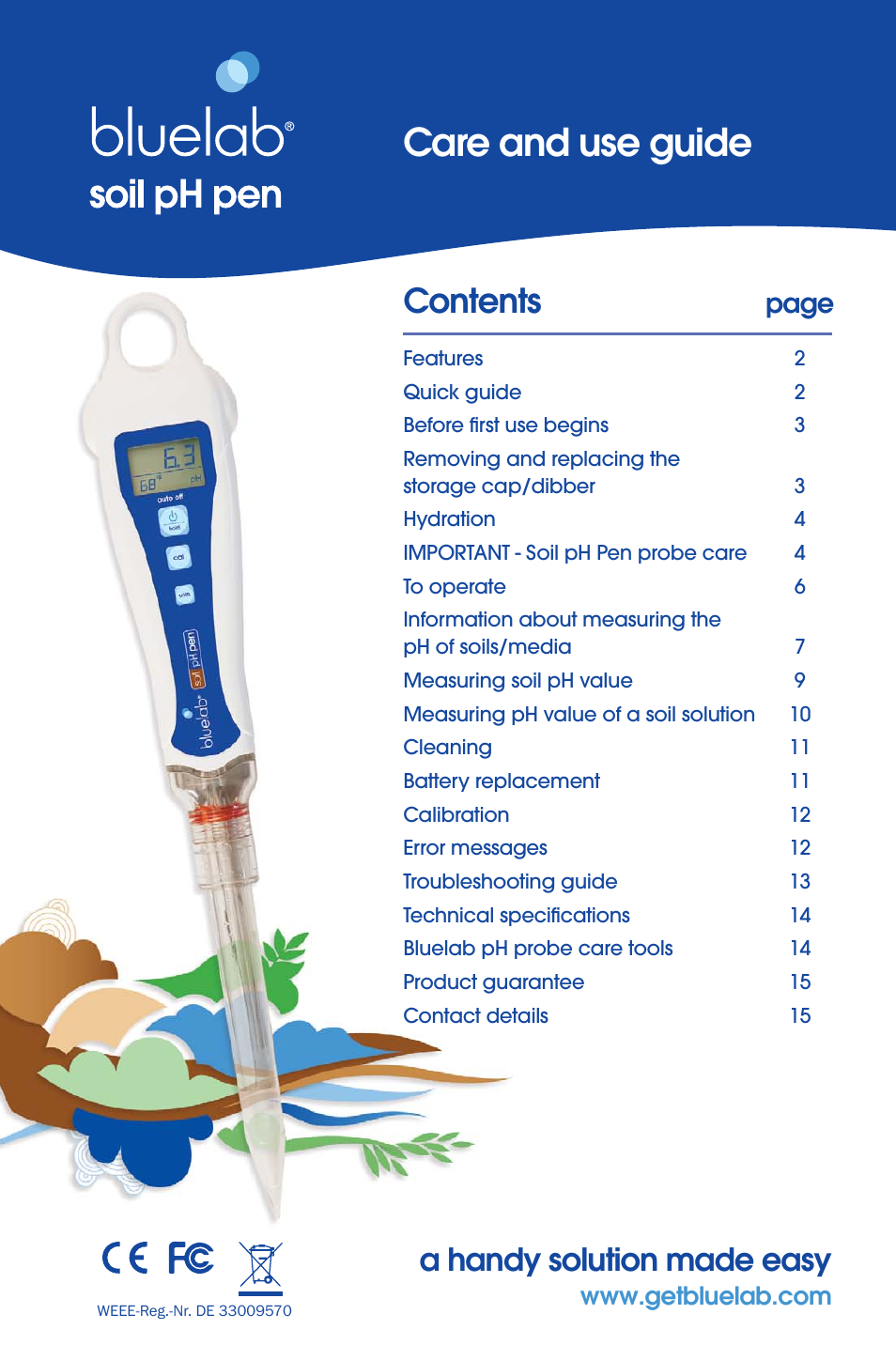 Bluelab Soil pH Pen User Manual | 15 pages