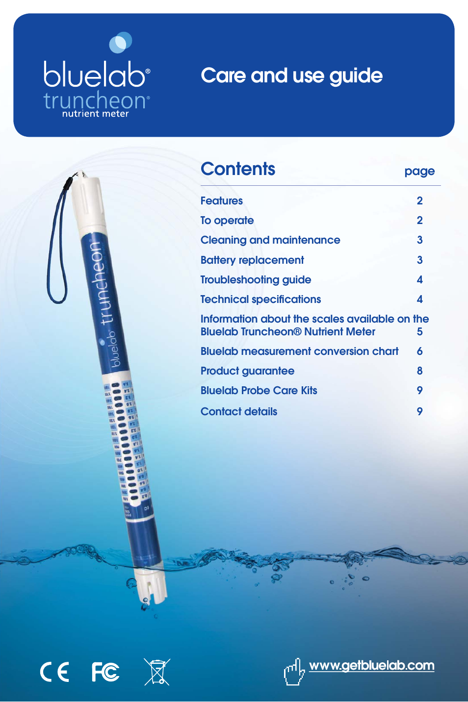 Bluelab Truncheon Meter User Manual | 8 pages