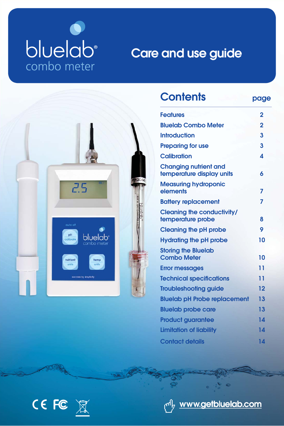 Bluelab Combo Meter User Manual | 14 pages