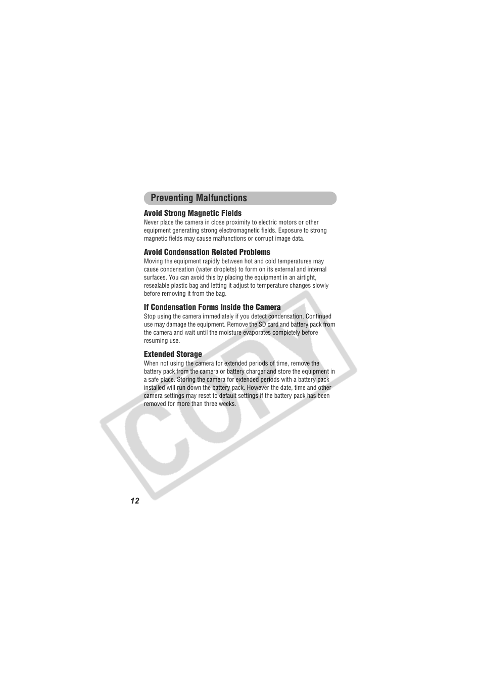 Preventing malfunctions | Canon CDI-E154-010 User Manual | Page 14 / 163
