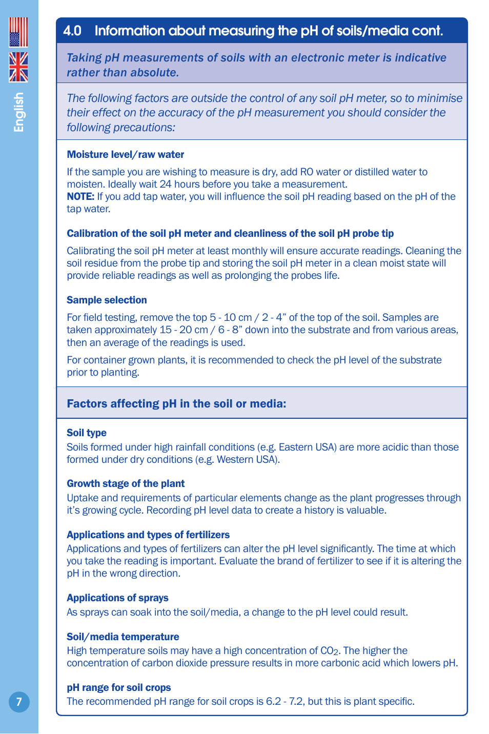 Bluelab Soil pH Meter User Manual | Page 7 / 14