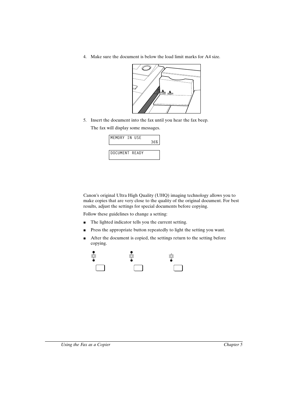 Performing the document settings | Canon FAX-L800 User Manual | Page 100 / 370