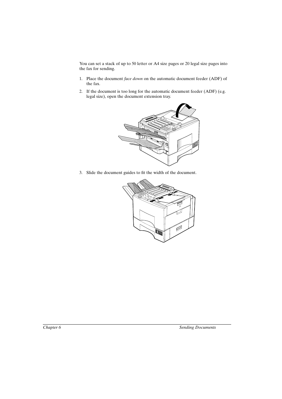 Setting the document on the fax | Canon FAX-L800 User Manual | Page 105 / 370