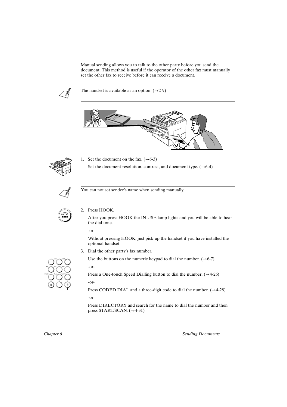 Manual sending | Canon FAX-L800 User Manual | Page 117 / 370