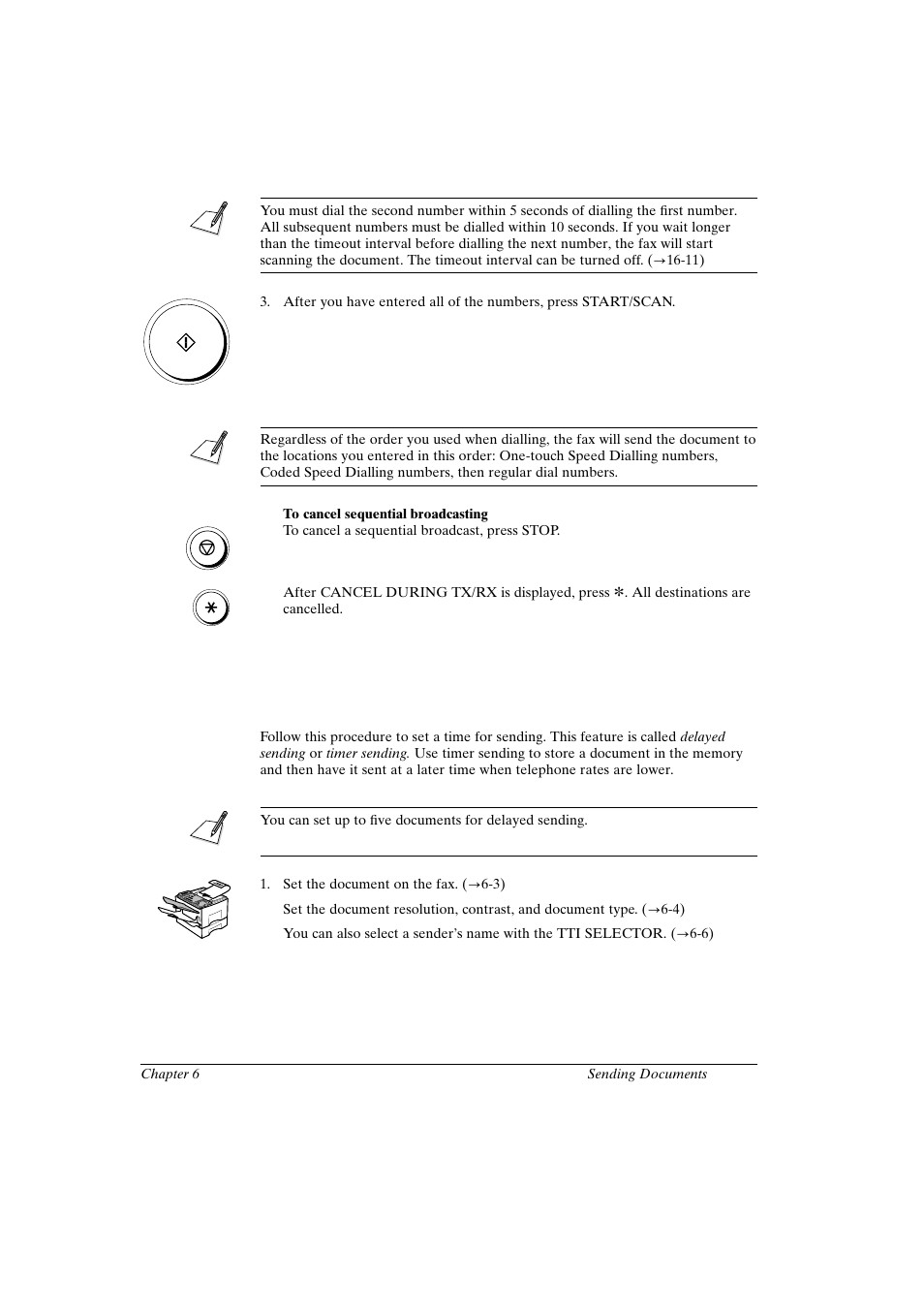 Sending documents at a preset time | Canon FAX-L800 User Manual | Page 123 / 370