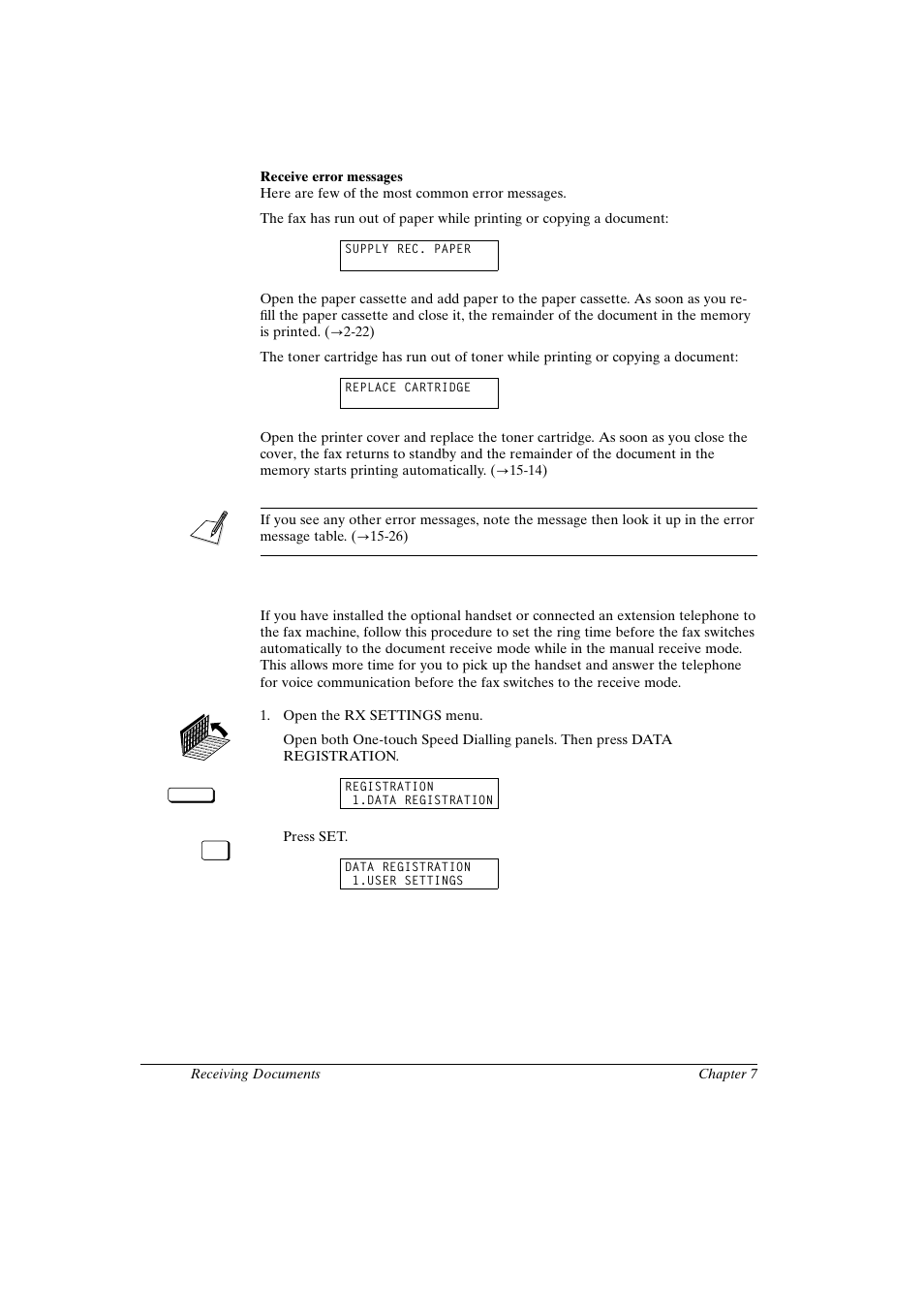 Turning on and adjusting the auto switch time | Canon FAX-L800 User Manual | Page 134 / 370