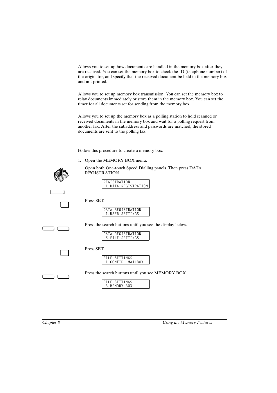 Feature settings | Canon FAX-L800 User Manual | Page 161 / 370