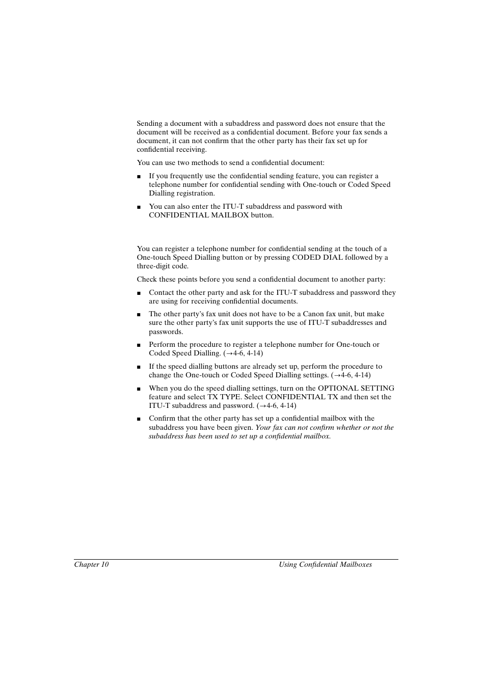 Sending a confidential document | Canon FAX-L800 User Manual | Page 195 / 370