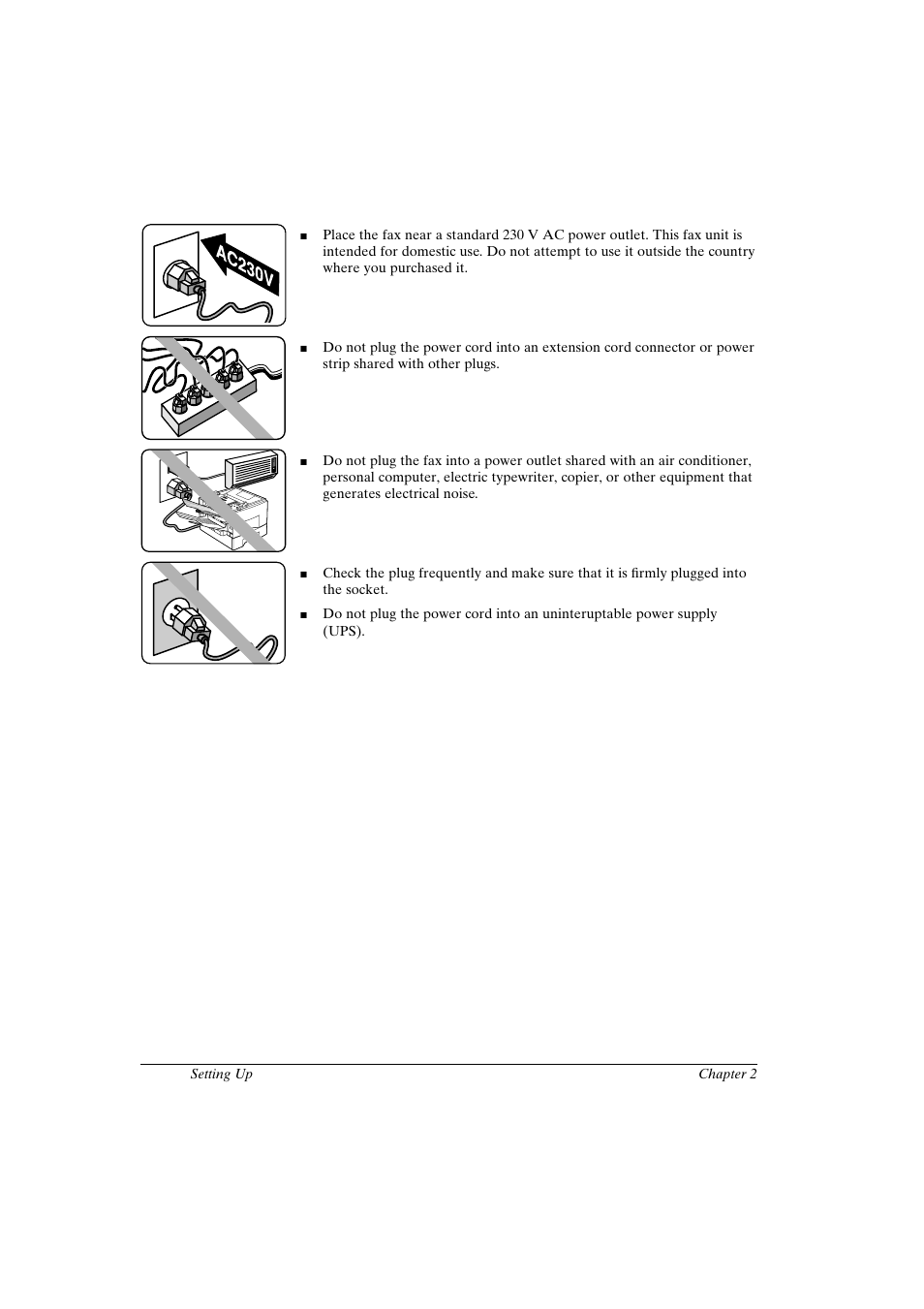 Power requirements | Canon FAX-L800 User Manual | Page 20 / 370