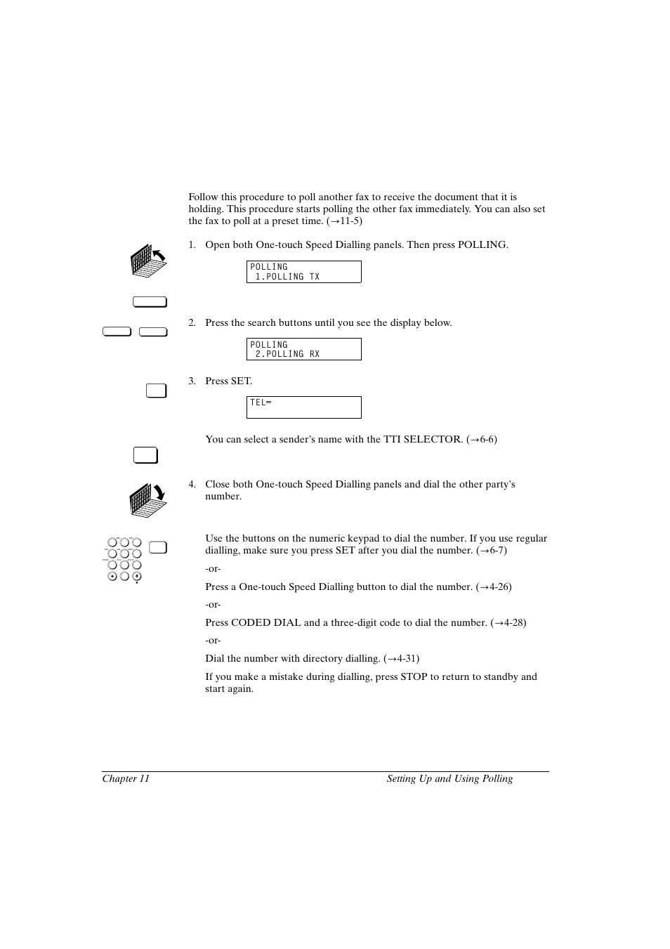 Polling other fax machines to receive a document, Canon fax-l800 user’s guide english | Canon FAX-L800 User Manual | Page 201 / 370