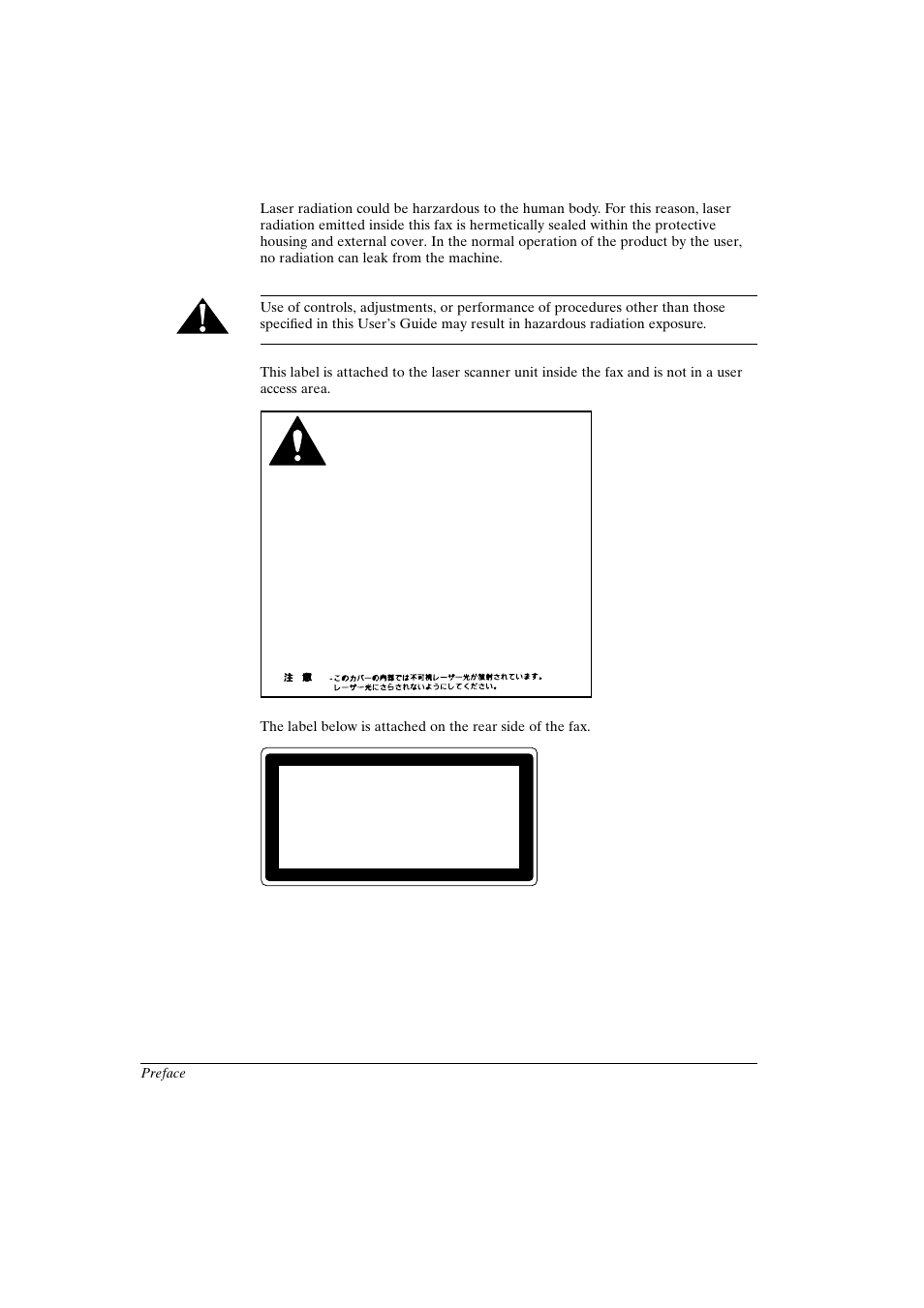Laser safety | Canon FAX-L800 User Manual | Page 3 / 370